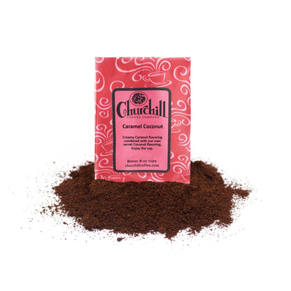 Churchill Coffee Company - Caramel Coconut - 1.5 ounce bag - pack of 5