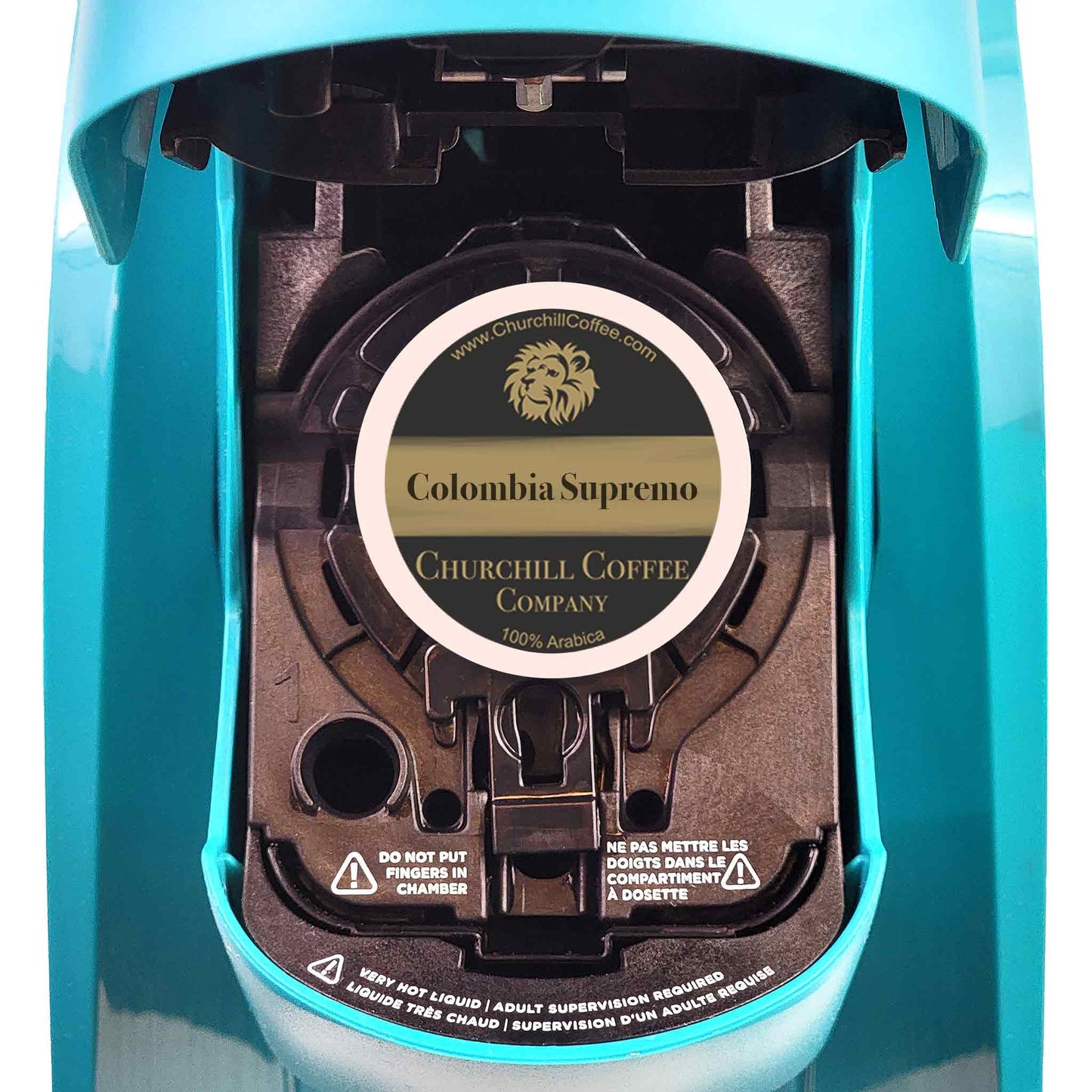 Churchill Coffee Company. Colombia Supremo Unflavored Coffee in single use pods for use in Keurig K-Cup Compatible Brewers. 2.0 Compatible. 12 Count. Regular